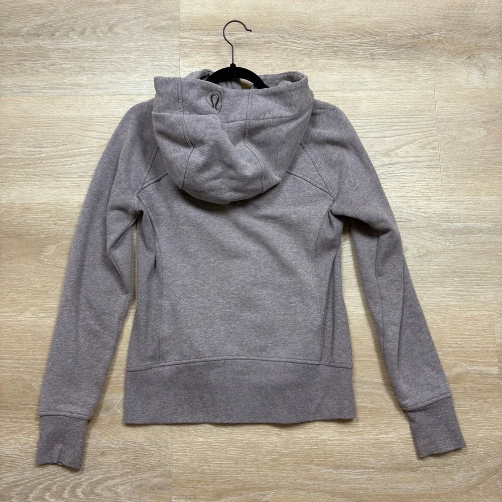 Lululemon‎ Full Zip Scuba Hoodie Jacket Women's 6 Color Purple/Gray
